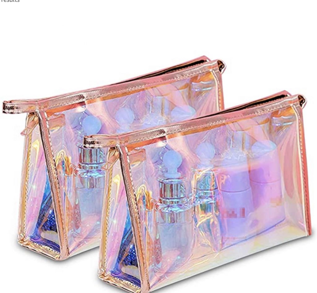 Holographic make up bags. 